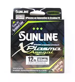 Sunline PE Line Asegai Xplasma 165 ярдов PE 1,2 12 фунтов Светло-зеленый (5011) светло-зеленый