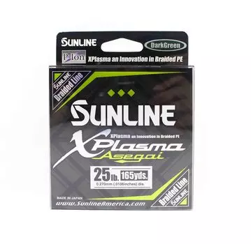 Sunline PE Line Asegai Xplasma 165 ярдов PE 2,5 25 фунтов темно-зеленый (6841) темно-зеленого