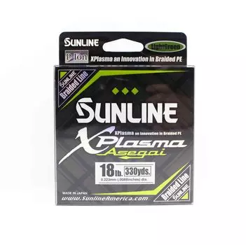 Sunline PE Line Asegai Xplasma 330 ярдов PE 1,7 18 фунтов светло-зеленый (6766) светло-зеленый