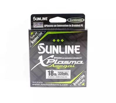Sunline PE Line Asegai Xplasma 330 ярдов PE 1,7 18 фунтов темно-зеленый (6919) темно-зеленого