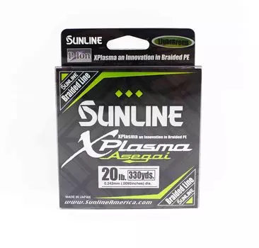 Sunline PE Line Asegai Xplasma 330 ярдов PE 2 20 фунтов светло-зеленый (6773) светло-зеленый