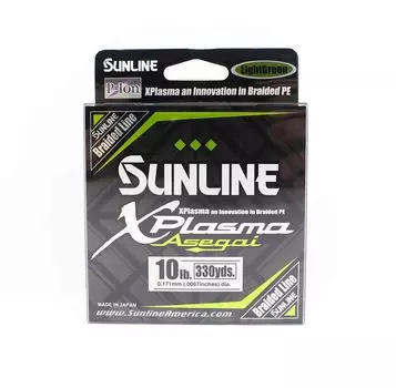 Sunline PE Line Asegai Xplasma 330 ярдов PE 1 10 фунтов светло-зеленый (6735)