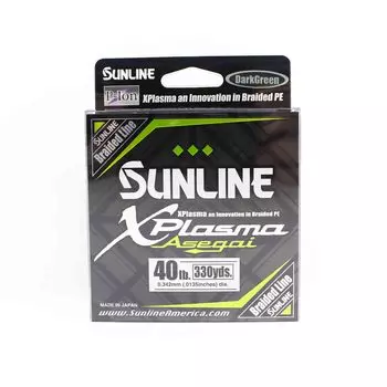 Sunline PE Line Asegai Xplasma 330 ярдов PE 4 40 фунтов темно-зеленый (6957) темно-зеленого