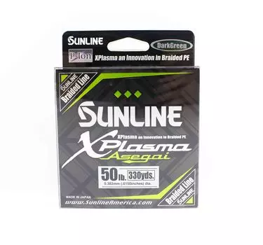 Sunline PE Line Asegai Xplasma 330 ярдов PE 5 50 фунтов темно-зеленый (6964) темно-зеленого