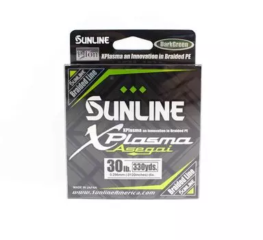 Sunline PE Line Asegai Xplasma 330 ярдов PE 3 30 фунтов темно-зеленый (6940) темно-зеленого