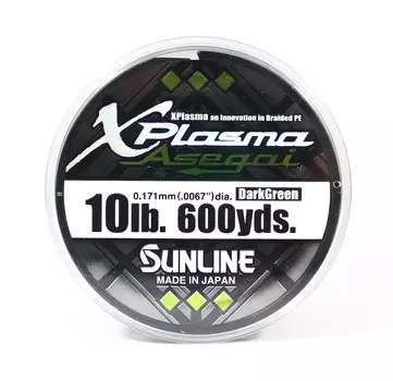 Sunline PE Line Asegai Xplasma 600 ярдов PE 1 10 фунтов темно-зеленый (5189) темно-зеленого