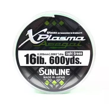 Sunline PE Line Asegai Xplasma 600 ярдов PE 1,5 16 фунтов Светло-зеленый (5073) светло-зеленый