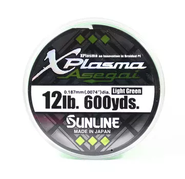 Sunline PE Line Asegai Xplasma 600 ярдов PE 1,2 12 фунтов светло-зеленый (5066)