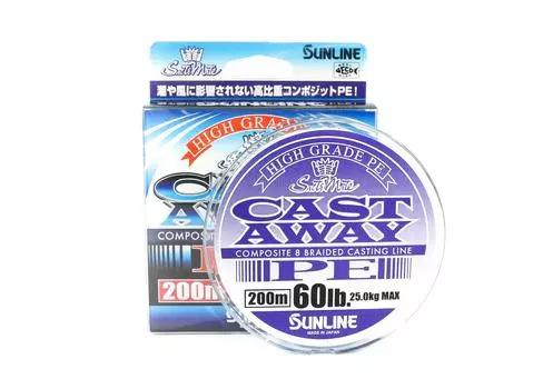 Sunline PE Line Cast Away 200 м PE 4 60 фунтов (4937) синий