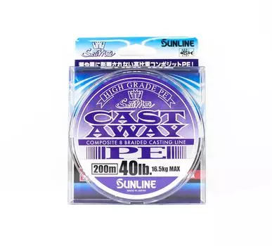 Sunline PE Line Cast Away 200 м PE 3 40 фунтов (4913) синий