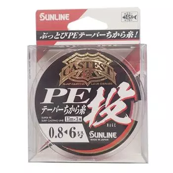 SUNLINE PE Line CASTEST PE Taper Power Throw Throw 13м x 3 Размер Красный 0.8-6 красный