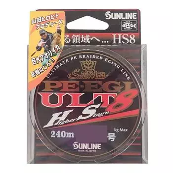 Леска SUNLINE PE Salt Mate PE Egi ULT HS8 240 м 8 шт. Светло-зеленый 0,3 2,5 кг Белый, розовый,