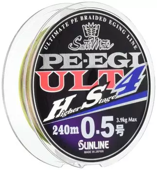 SUNLINE PE Line Salt Mate PE Egi ULT HS4 240м 4 шт. Светло-Зеленый Нет. 0,4 3,3 кг Белый, Розовый,