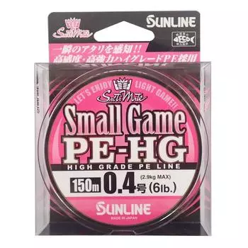 SUNLINE PE Line Salt Mate Small Game HG 150m 6lb Sakura Pink 0.4 розовый