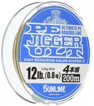 SUNLINE PE Line Saltimate Jigger ULT 4 шт. Набор 600 м 12 фунтов 0,8