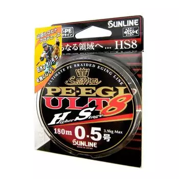SUNLINE PE Line Saltmate PE Egi ULT HS8 180м 8 шт. Светло-Зеленый Нет. 0,5 3,9 кг Белый, Розовый,