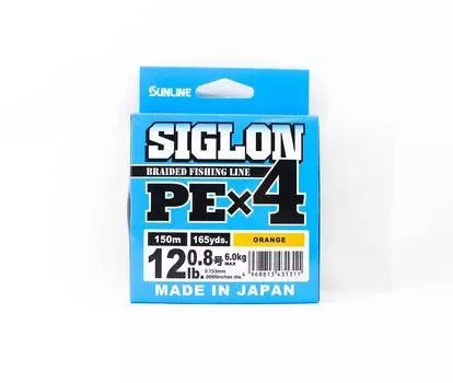 Sunline PE Line X4 Siglon 150M PE 0,8 12 фунтов Оранжевый (1311) оранжевый