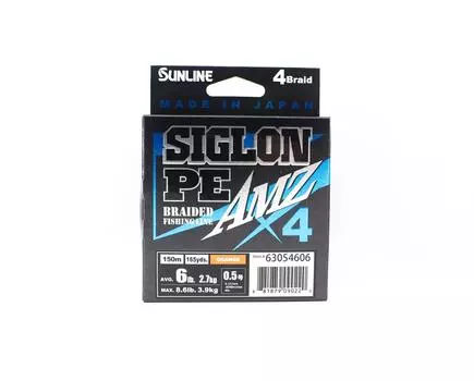 Sunline PE Line X4 Siglon AMZ 150M PE 0,5 6 фунтов Оранжевый (0220) оранжевый