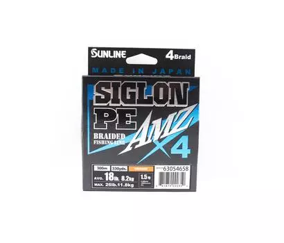 Sunline PE Line X4 Siglon AMZ 300M PE 1,5 18 фунтов Оранжевый (0350) оранжевый