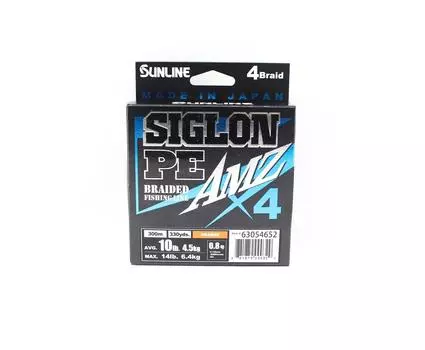 Sunline PE Line X4 Siglon AMZ 300M PE 0,8 10 фунтов Оранжевый (0329) оранжевый