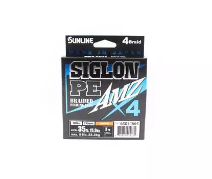 Sunline PE Line X4 Siglon AMZ 300M PE 3 35LB Оранжевый (0381) оранжевый