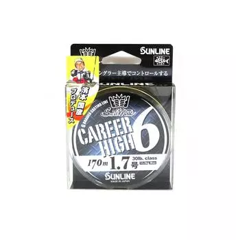 Sunline PE Line X6 Career High 6 Оплетка 170 м PE 1,7 30 фунтов Светло-желтый (6818) светло-желтого