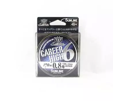 Sunline PE Line X6 Career High 6 Оплетка 170 м PE 0,8 12 фунтов Желтый (6771) светло-желтого