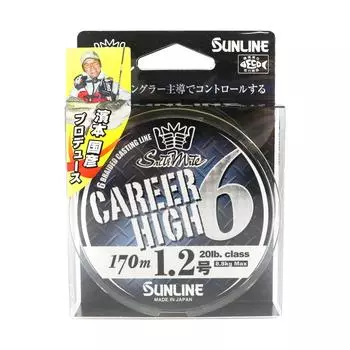 Sunline PE Line X6 Career High 6 Оплетка 170 м PE 1,2 20 фунтов Желтый (6795) светло-желтого