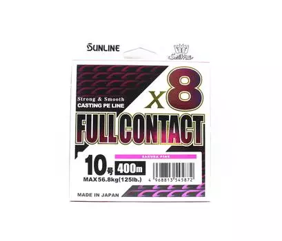 Sunline PE Line X8 Полноконтактное литье 400 м PE 10 125 фунтов Розовый (5872)