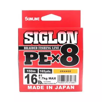 Sunline PE Line X8 Siglon 150M PE 1 16 фунтов Оранжевый (1885 г.) оранжевый