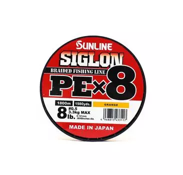 Sunline PE Line X8 Siglon 1800M PE 0,5 8 фунтов Оранжевый (3117)
