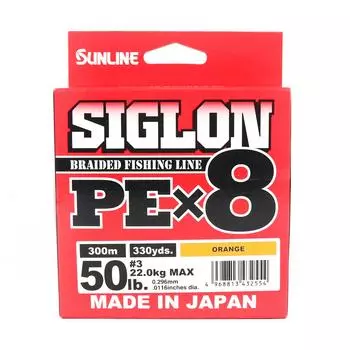 Sunline PE Line X8 Siglon 300M PE 3 50LB Оранжевый (2554) оранжевый