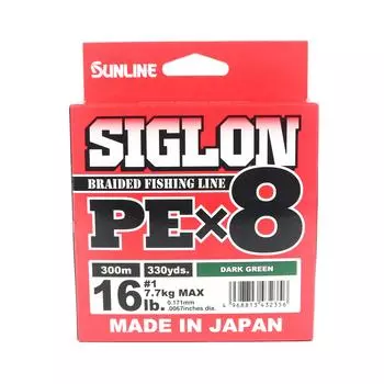 Sunline PE Line X8 Siglon 300M PE 1 16 фунтов темно-зеленый (2356)
