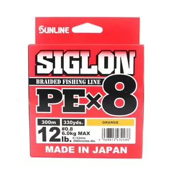Sunline PE Line X8 Siglon 300M PE 0,8 12 фунтов Оранжевый (2486)