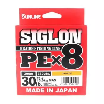 Sunline PE Line X8 Siglon 300M PE 1,7 30 фунтов Оранжевый (2523) оранжевый