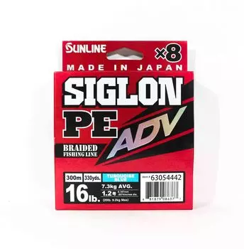 Sunline PE Line X8 Siglon Advance 300M PE 1,2 16 фунтов синий (6377)