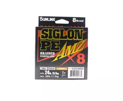 Sunline PE Line X8 Siglon AMZ 300 м PE 2 24 фунта Оранжевый (0664) оранжевый