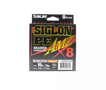 Sunline PE Line X8 Siglon AMZ 300 м PE 1,2 16 фунтов Оранжевый (0640) оранжевый