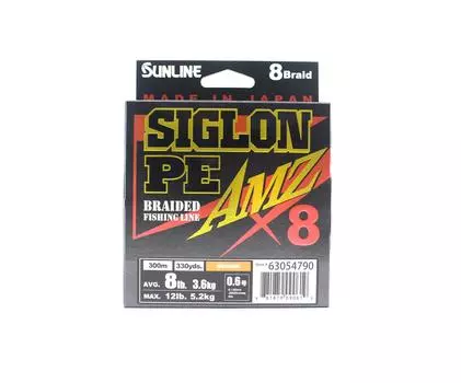 Sunline PE Line X8 Siglon AMZ 300 м PE 0,6 8 фунтов Оранжевый (0619) оранжевый