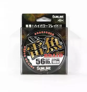 Sunline PE Line Змеиная оплетка 100 м PE 5 56 фунтов (1607 г.) чёрный