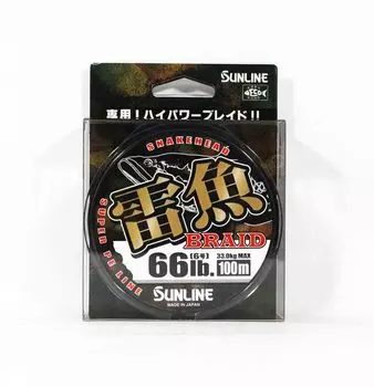 Sunline PE Line Змеиная оплетка 100 м PE 6 66 фунтов (1614 г.) чёрный