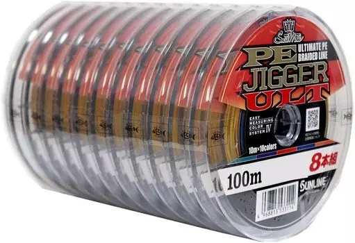 SUNLINE Saltimate PE Jigger ULT, набор из 8 предметов, многоцветный, 100 м, 12 соединений, 4 [1200 м] №