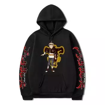 Sunman Black Clover, аниме-принт, модный повседневный свитер с капюшоном, худи-топ S