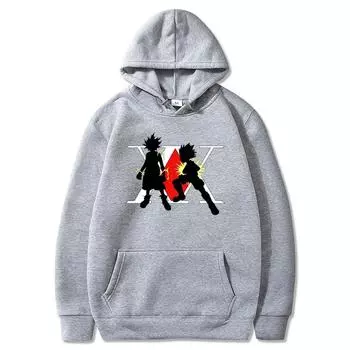 Sunman Print, European And American Hooded Sweater XS серый