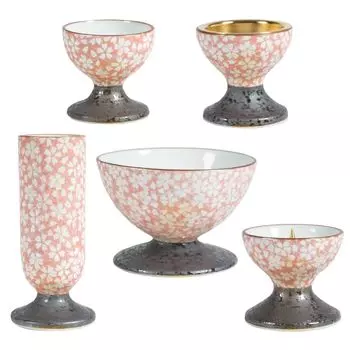 Sunmany японская современная буддийская свеча-цветок из 5 предметов, аутентичная арита, сделанная в стильном современном буддийском стиле, буддийская буддийская свеча-цветок, благовония, маленькая арита