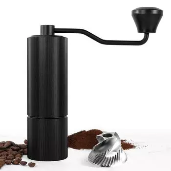 Sunnecko Coffee Ручная кофеварка из нержавеющей стали с 36 уровнями регулировки, включает в себя емкость, удобную для домашнего использования, мельницу, помол, ступку,