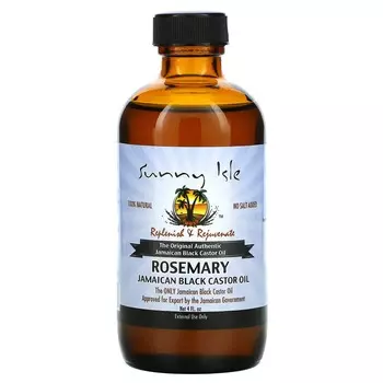 Sunny Isle, 100% натуральное ямайское черное касторовое масло, розмарин, 4 жидких унции