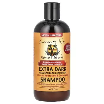 Sunny Isle, Экстратемный шампунь с ямайским черным касторовым маслом, 12 жидких унций