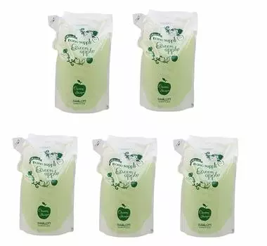 Sunny Place Nano Supplement Очищающий шампунь 800 мл x 5 шт. Набор Зеленое яблоко