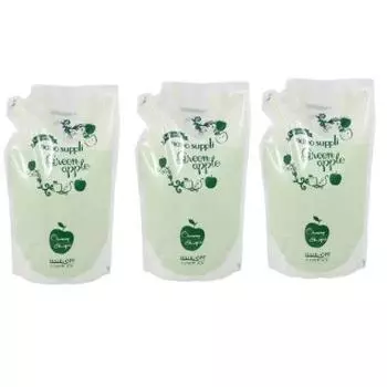 Sunny Place Nano Supplement Очищающий шампунь для волос Зеленое яблоко 800 мл [Набор 3] (Пополнение)